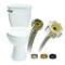 B & K Fluidmaster 1/2 in. Ballcock Ah X 7/8 in. D Ballcock 12 in. Stainless Steel Toilet Supply Line 4T12UCSR - alternate 4